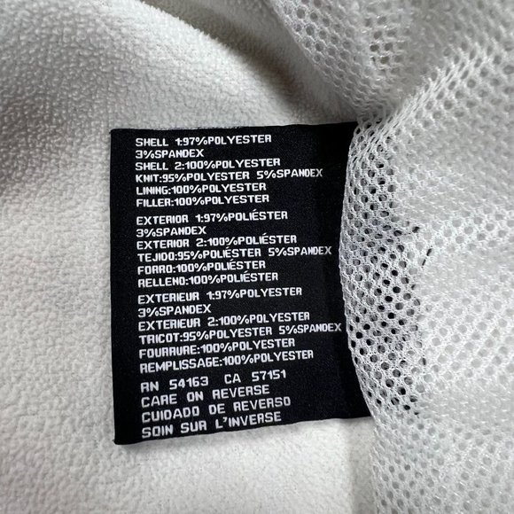 Guess Coat Womens Med White Grey Speckled Hooded Jacket Warm Full Zip Moto - Picture 16 of 16